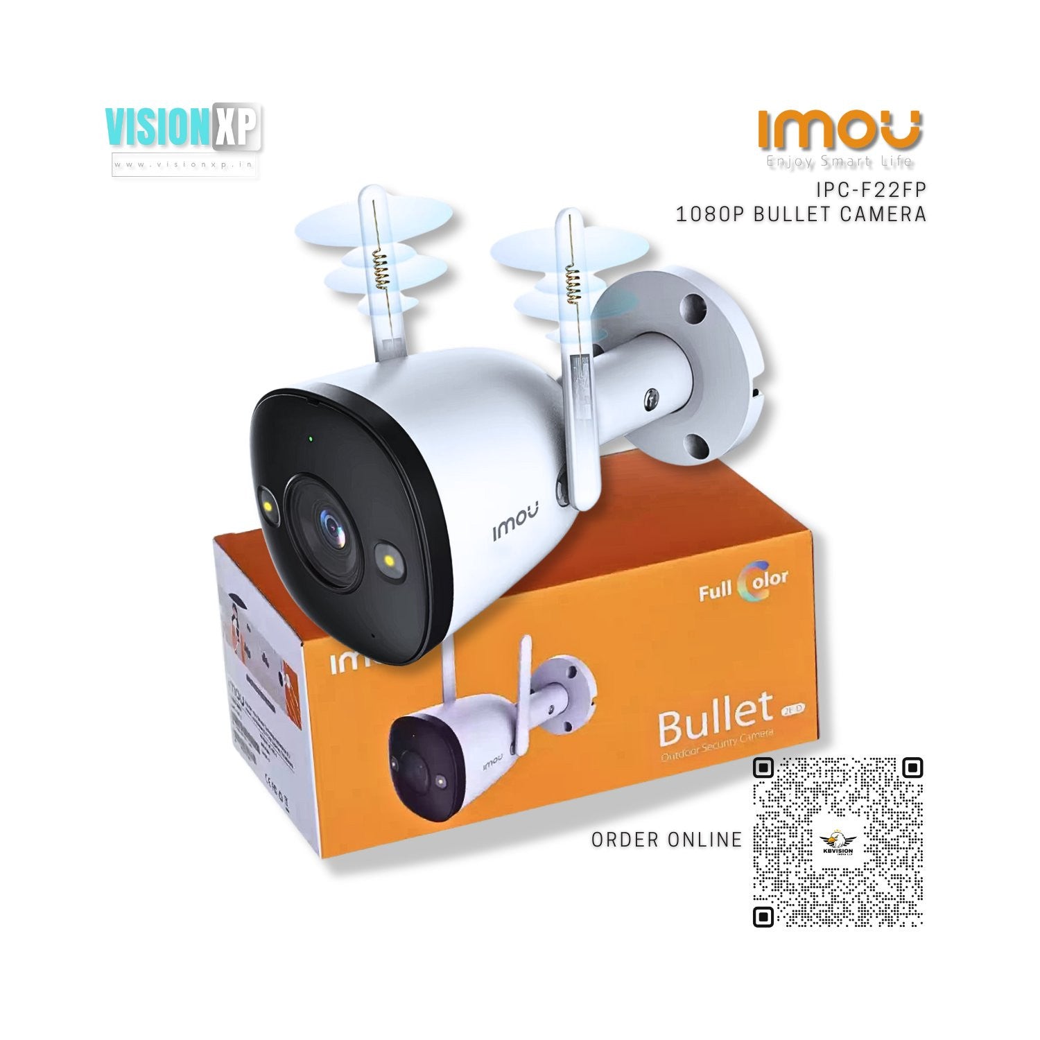 Imou IPC-F22FP 2mp 1080P H.265 Outdoor IP67 Bullet 2E Wi-Fi Camera Imou IPC-F22FP 2mp 1080P H.265 Outdoor IP67 Bullet 2E Wi-Fi Camera